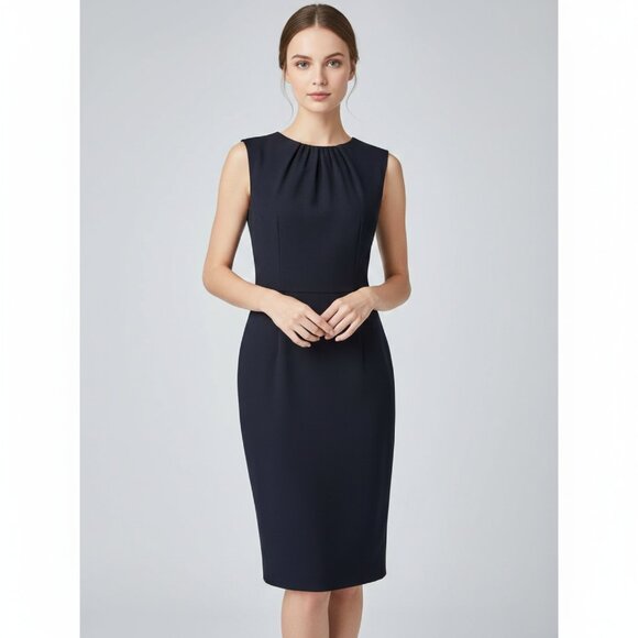 Talbots Womens 12 Cocktail Sleeveless Sheath Dress Black Color - Picture 1 of 14